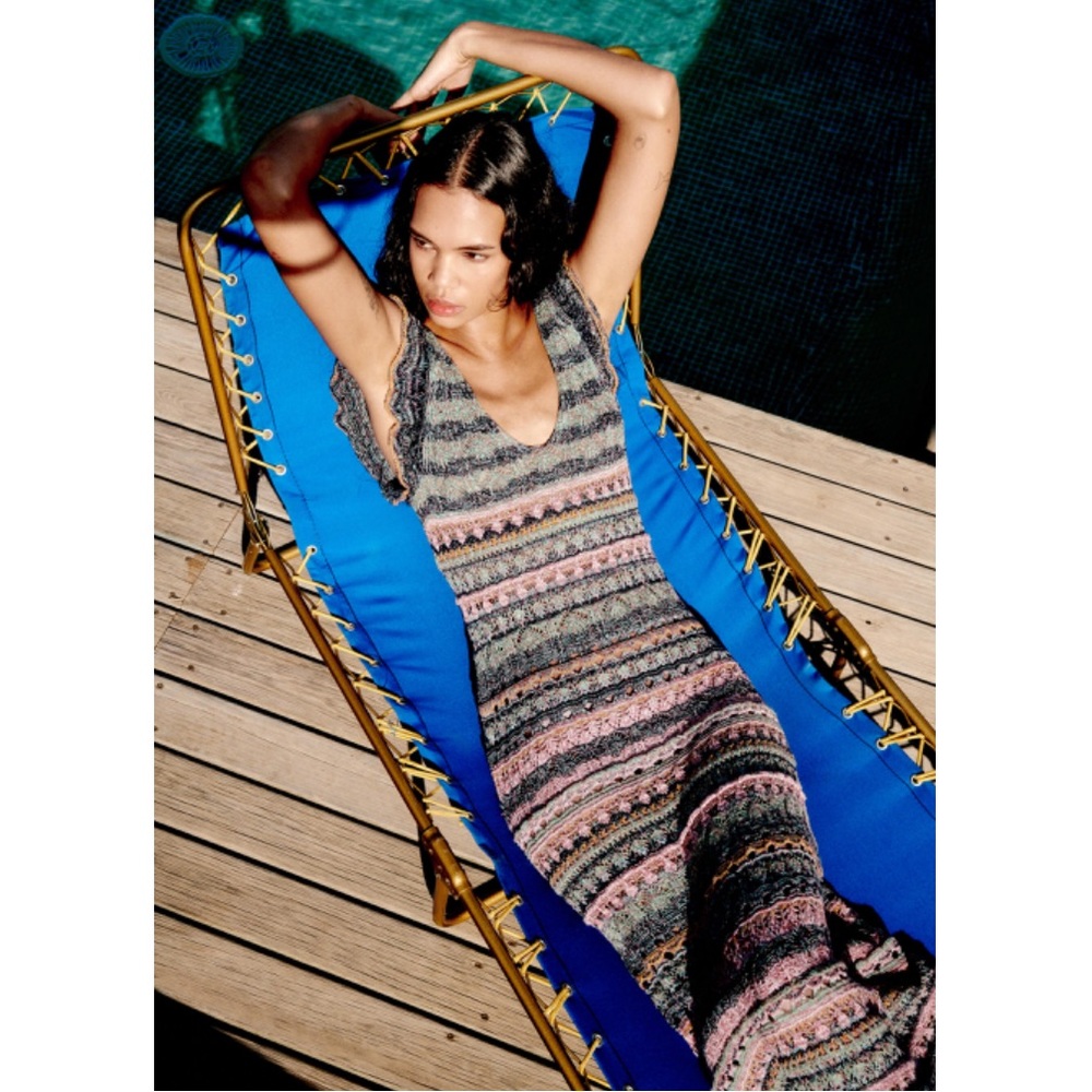 NWT ZARA RUFFLED POINTELLE KNIT DRESS - SOLD OUT